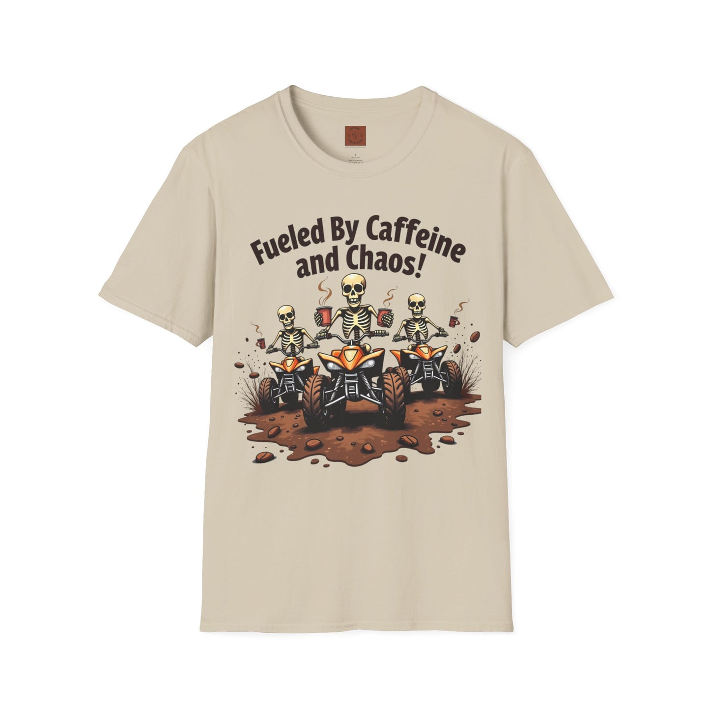 Fueled by Caffeine & Chaos | Skeleton Riders Tee