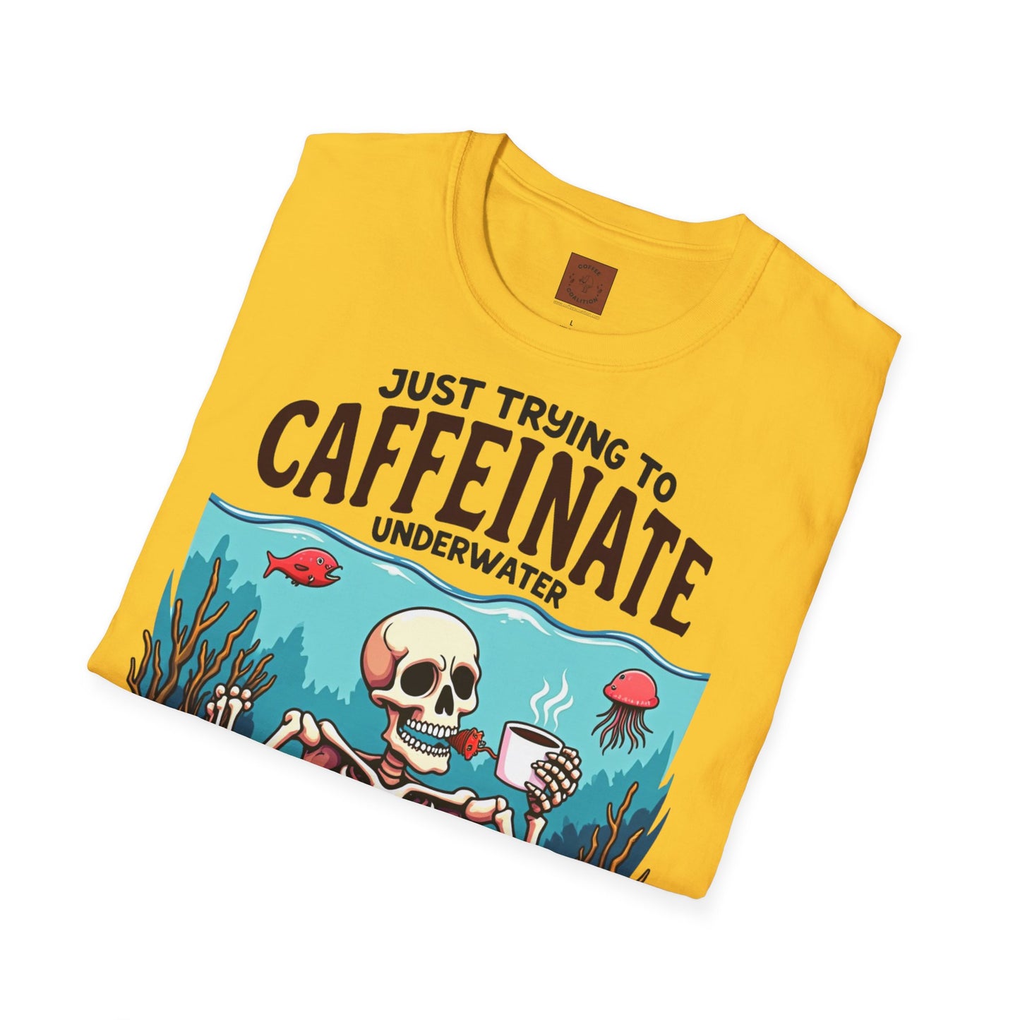 Skeleton under water