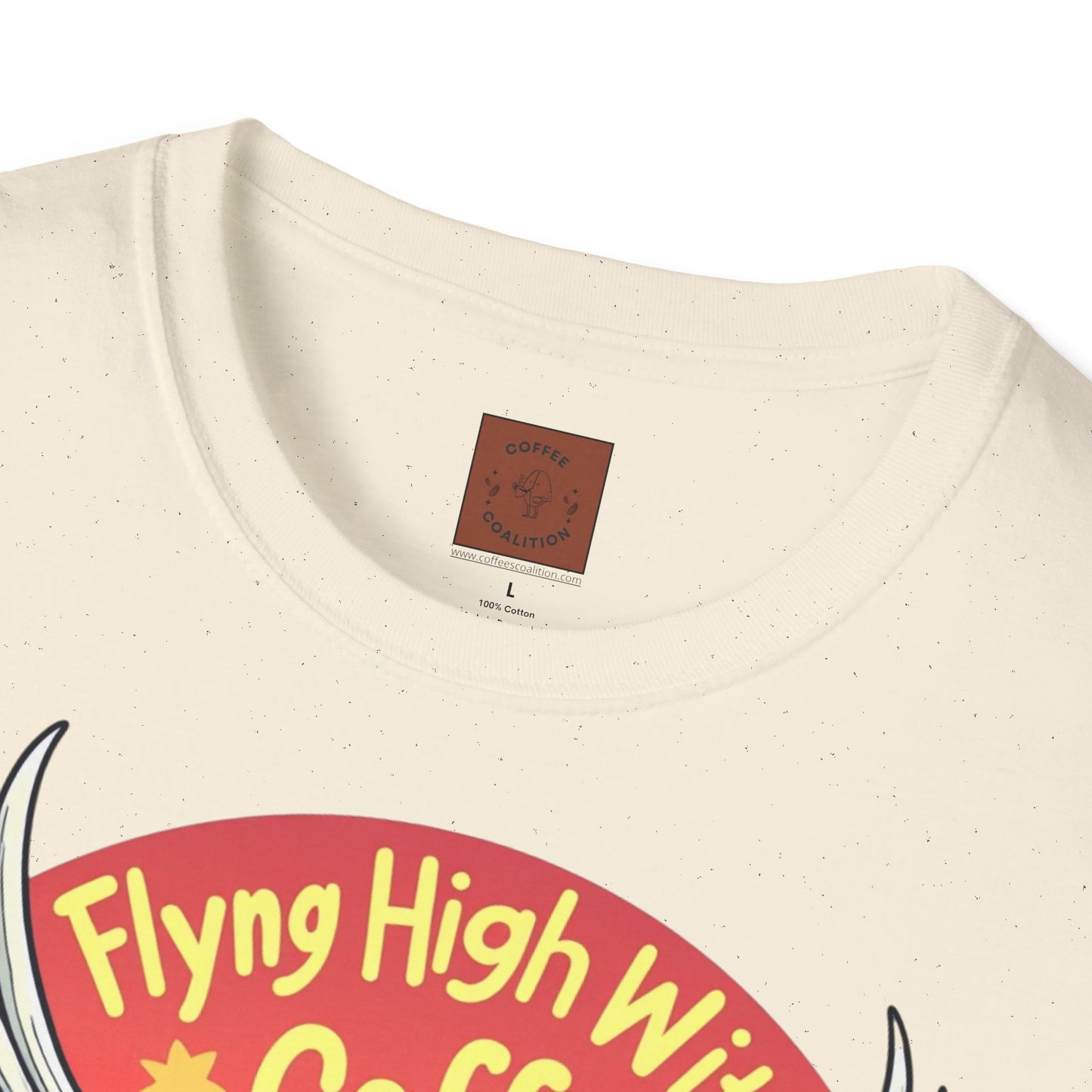 Flying High With Coffee | Skeleton Wings Tee
