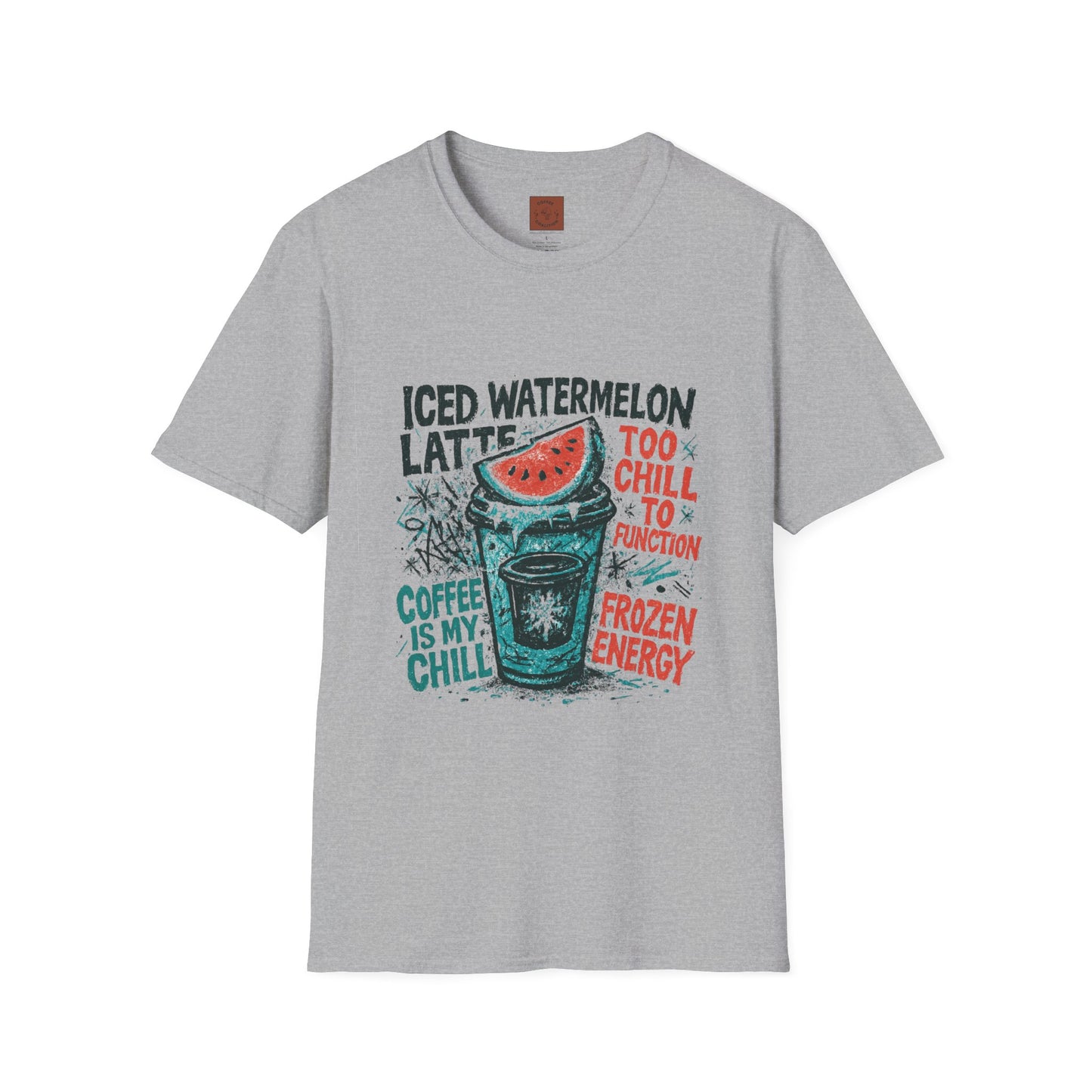 Iced Watermelon Latte | Funny Christmas Coffee Lover Unisex T-Shirt