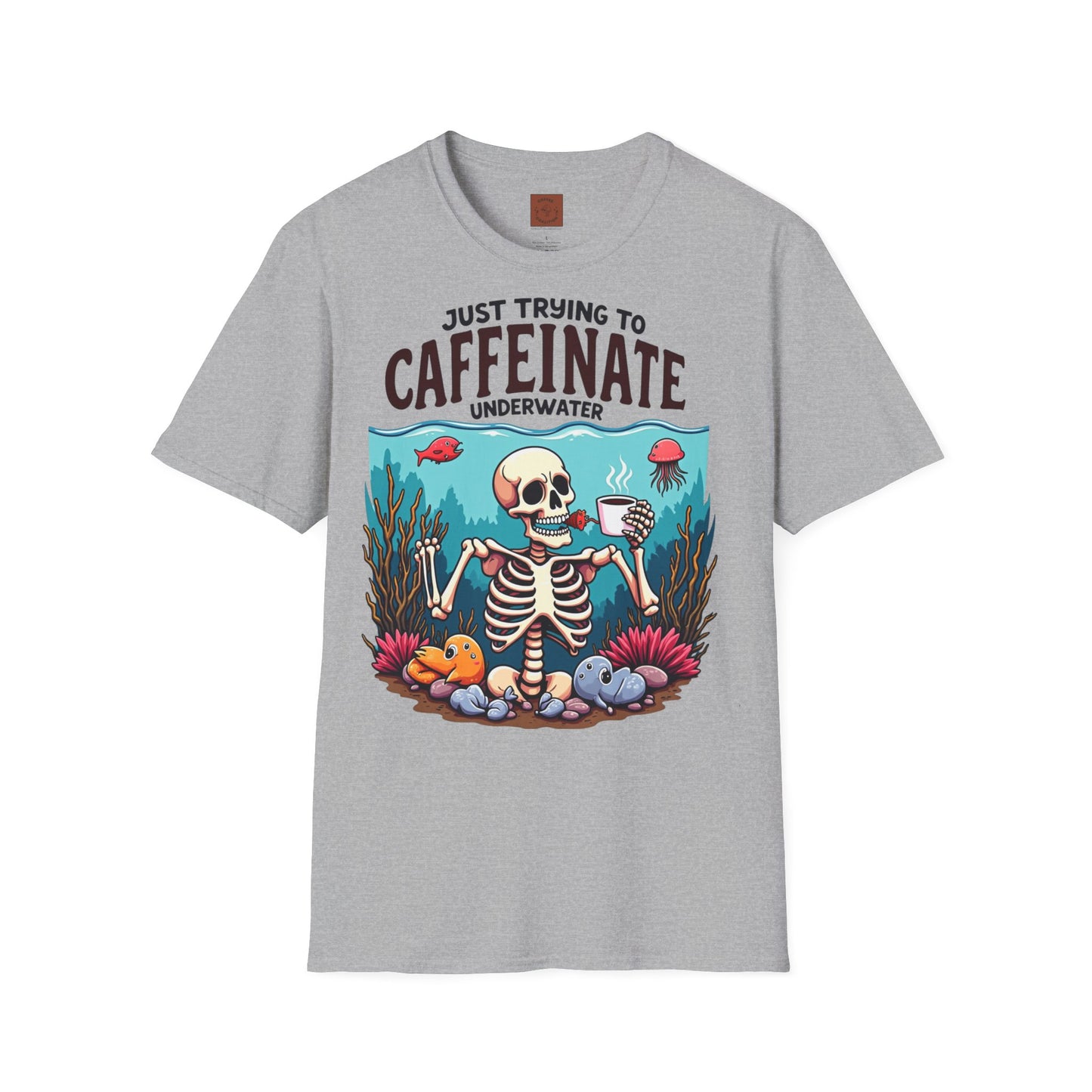 Skeleton under water