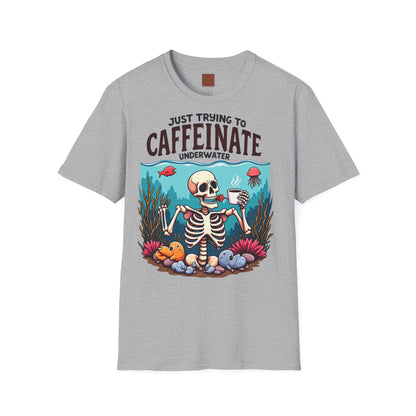 Skeleton under water