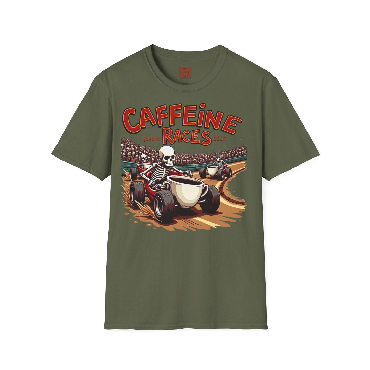 Caffeine Races | Fueled by Coffee & Chaos Tee