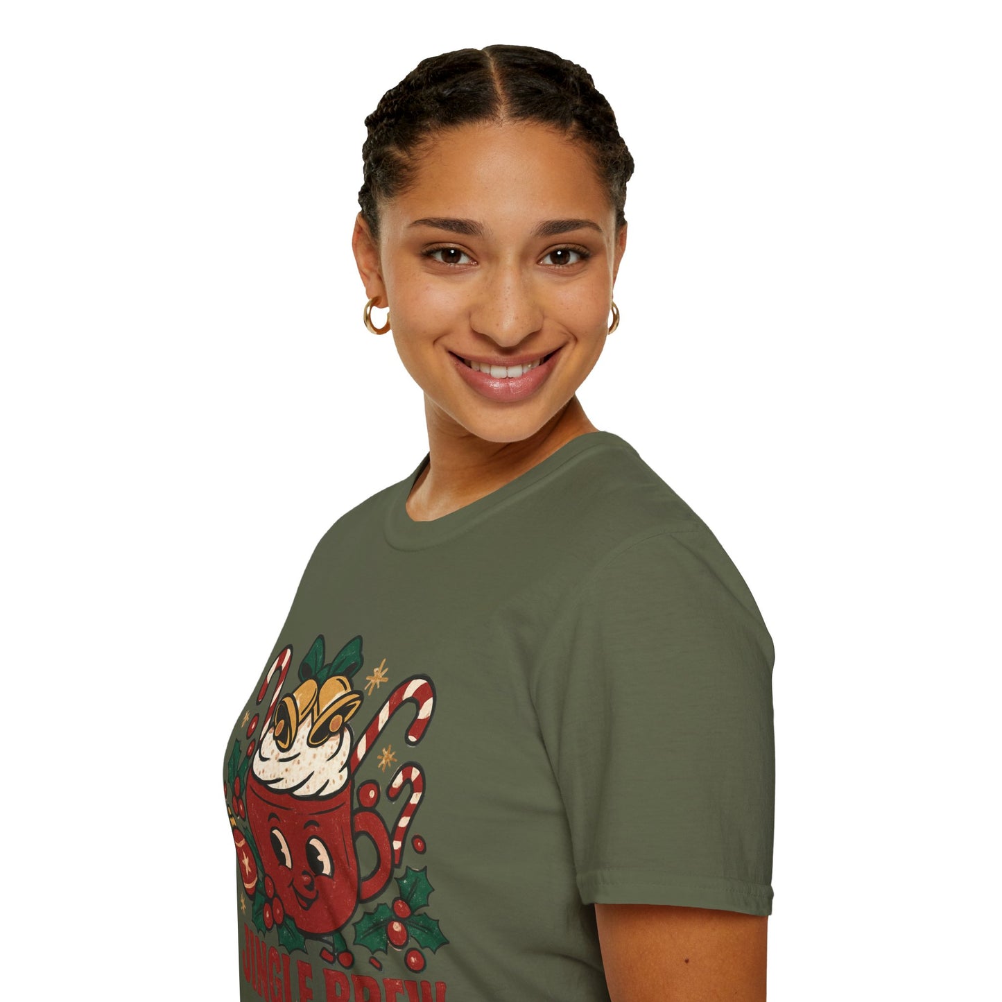 Jingle Brew | Funny Holiday Coffee Cup Christmas Unisex T-Shirt