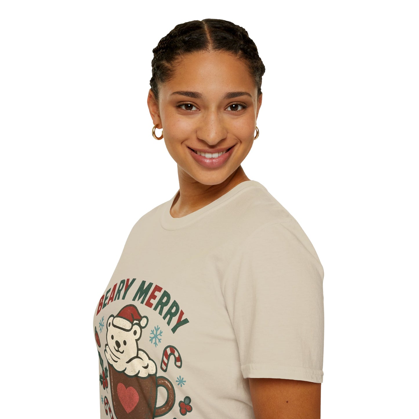 Beary Merry | Cute Christmas Coffee Lover Unisex T-Shirt