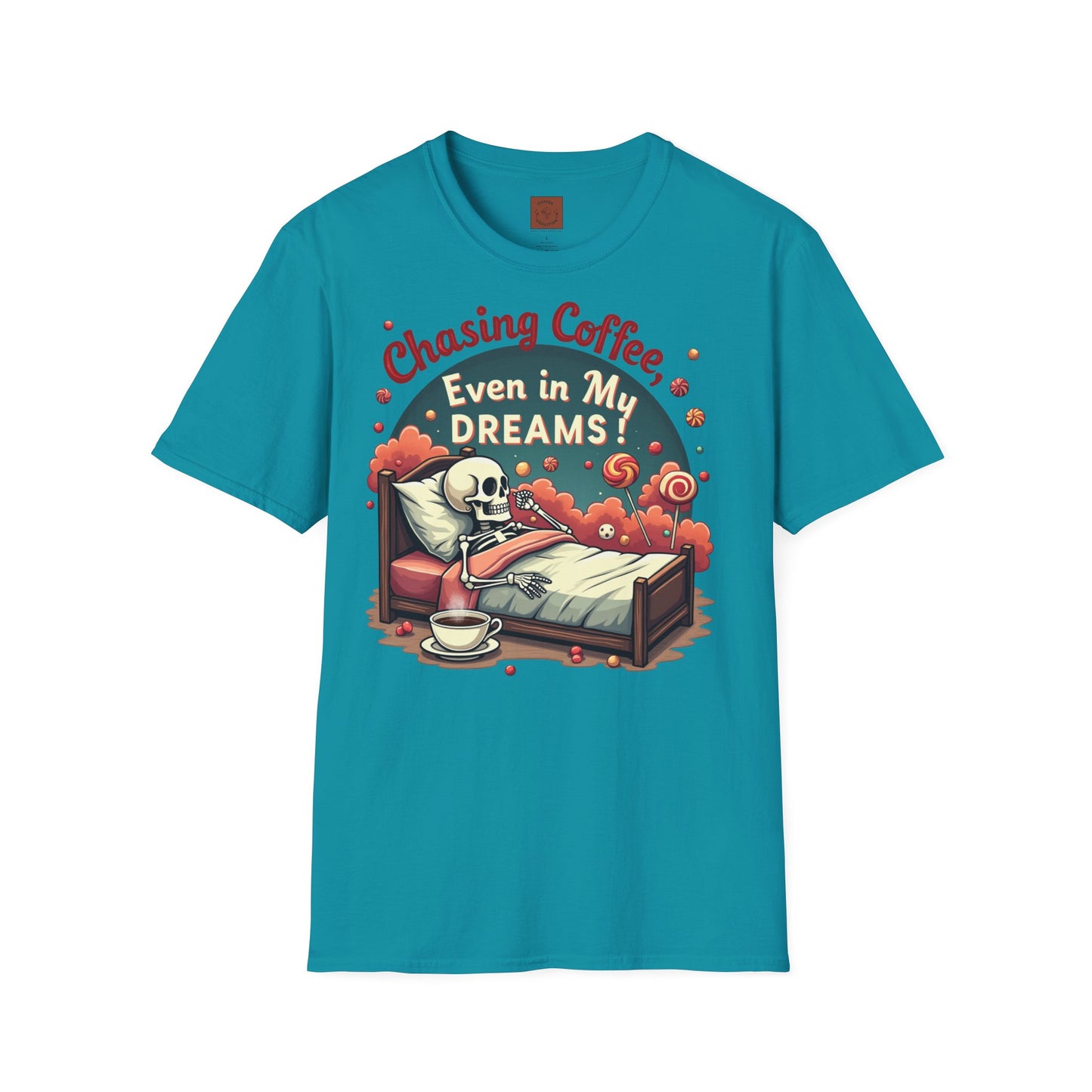 Chasing Coffee Even in My Dreams | Sleepy Skeleton Tee