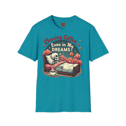 Chasing Coffee Even in My Dreams | Sleepy Skeleton Tee