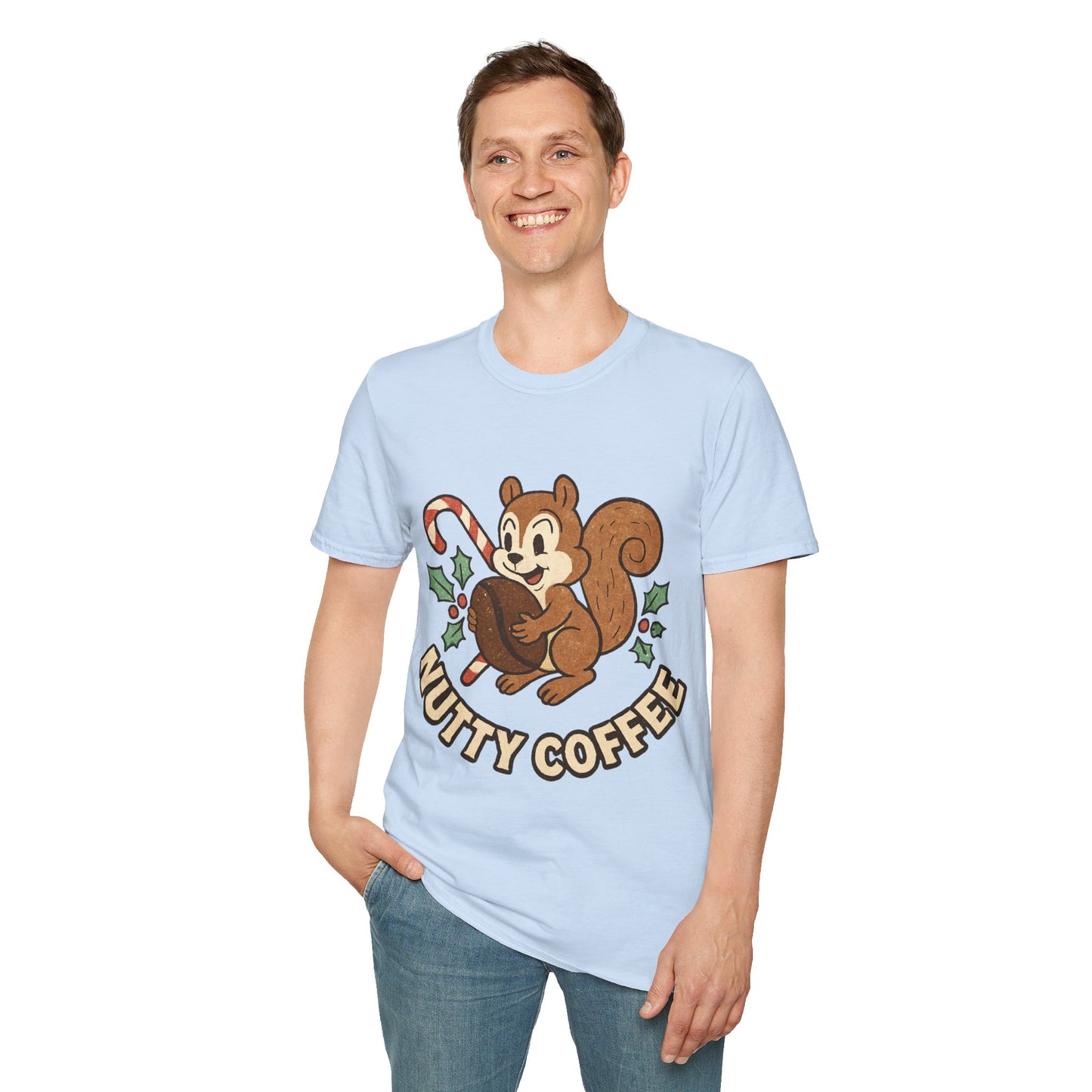 Nutty Coffee | Funny Christmas Squirrel Unisex T-Shirt