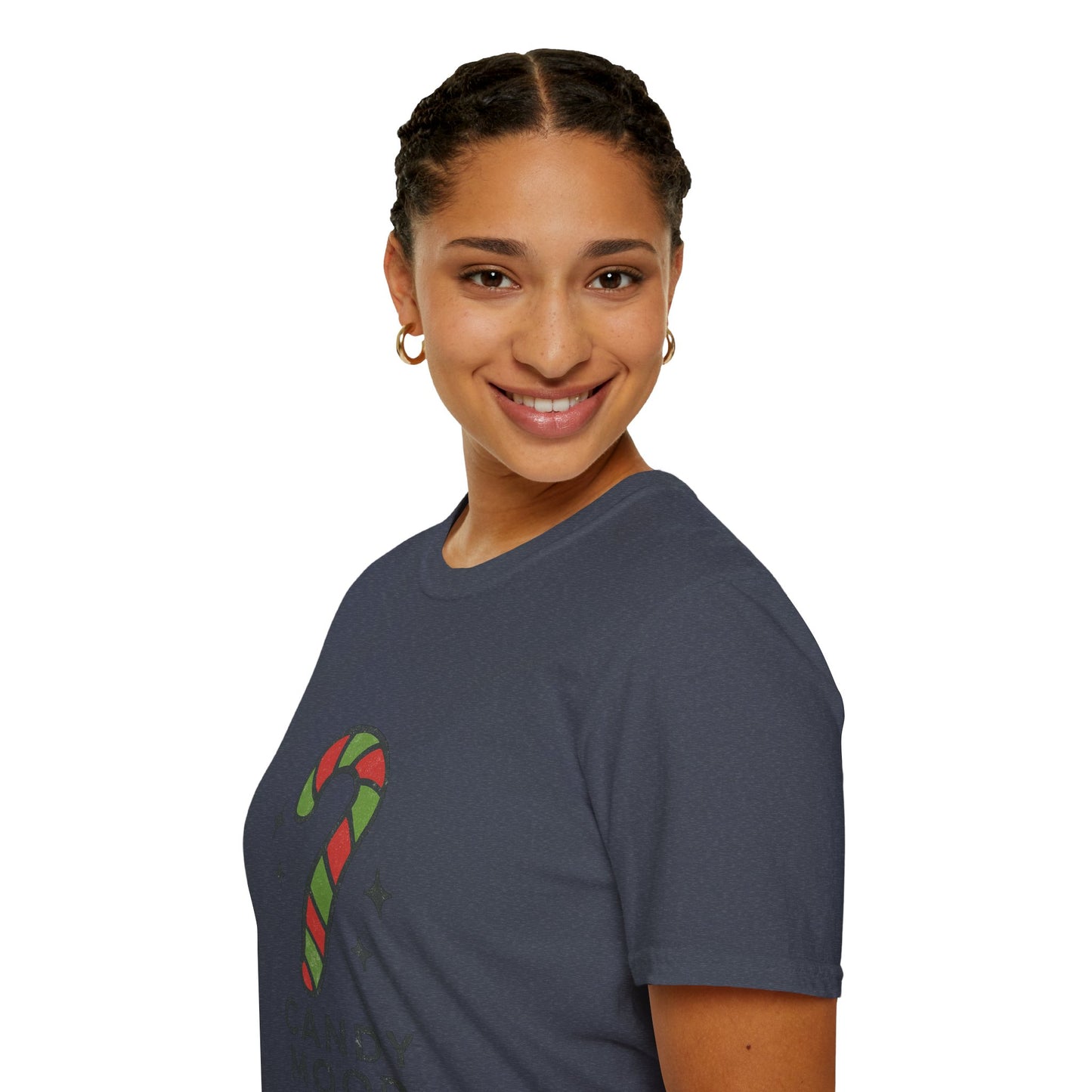 Candy Mood | Minimalist Christmas Candy Cane Aesthetic Unisex T-Shirt