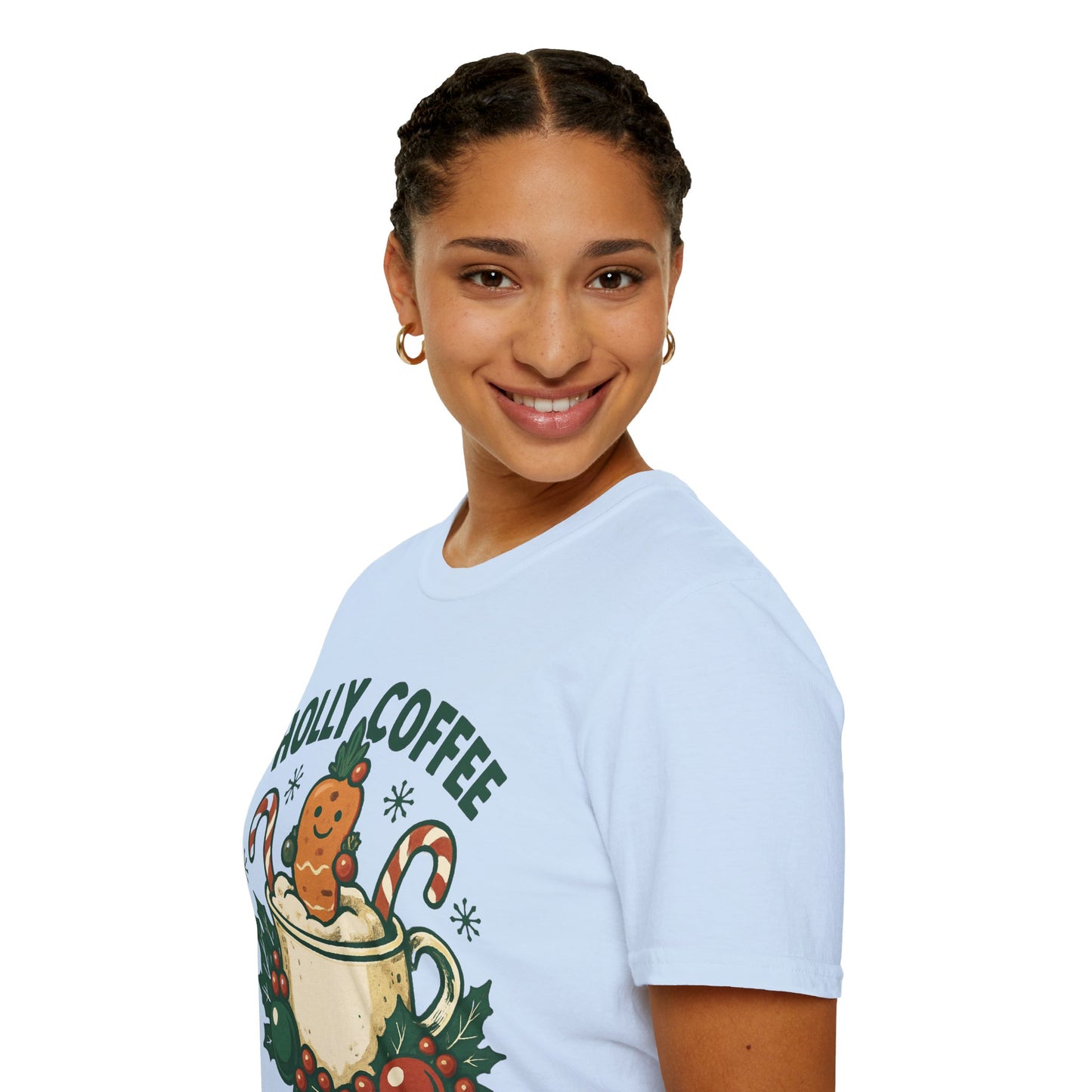 Jolly Brew | Funny Gingerbread Coffee Christmas Unisex T-Shirt