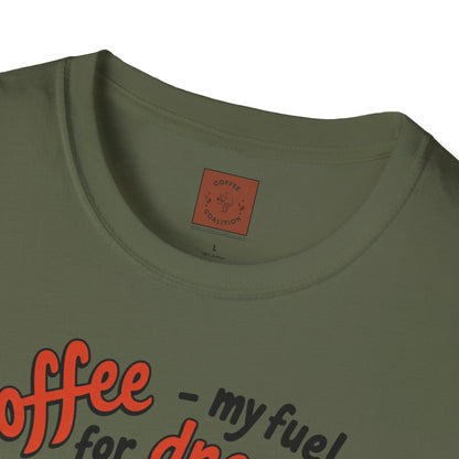 Coffee — My Fuel for Dreams | Caffeinated Ambition Skeleton Tee