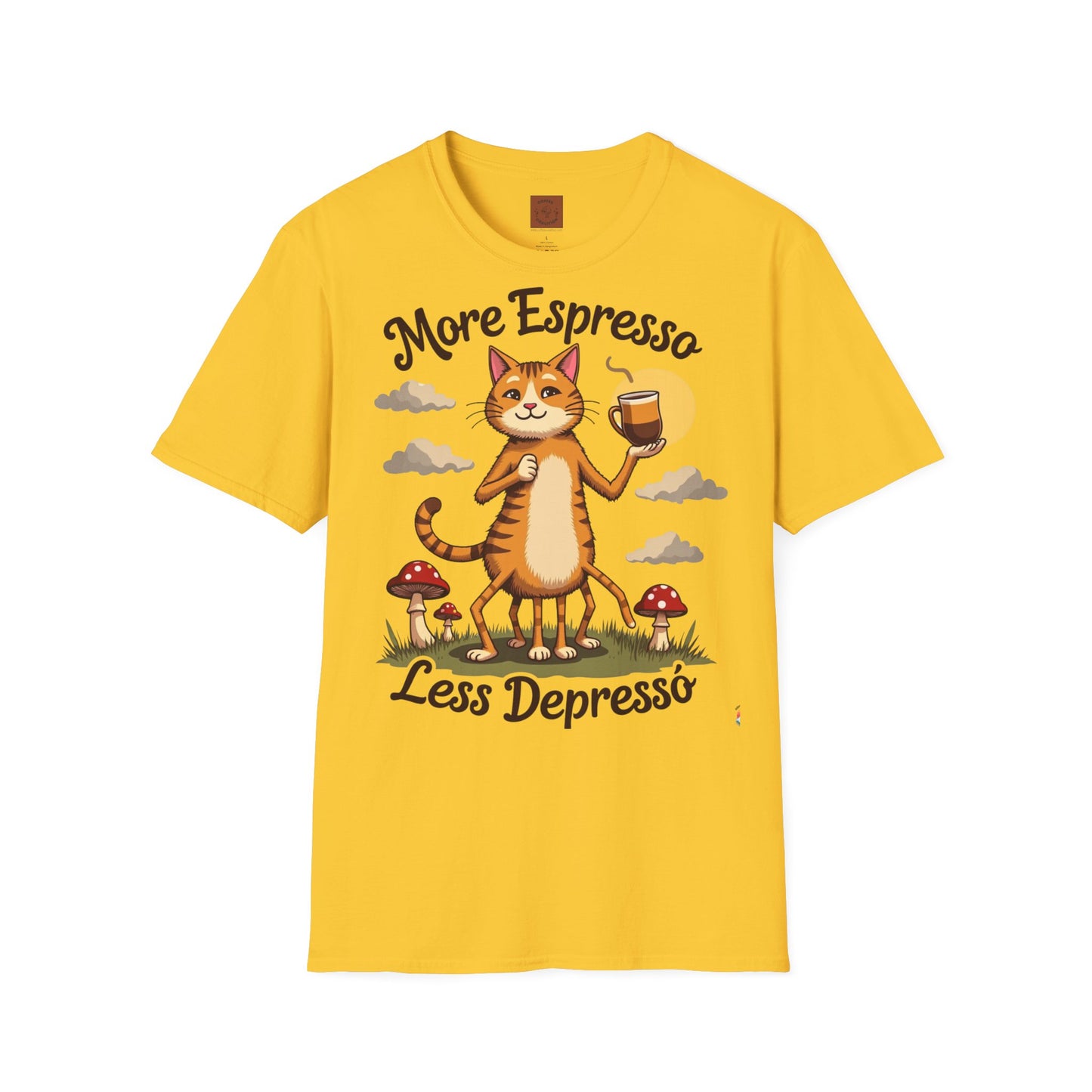 More Espresso, Less Depresso | Coffee Cat Vibes Tee