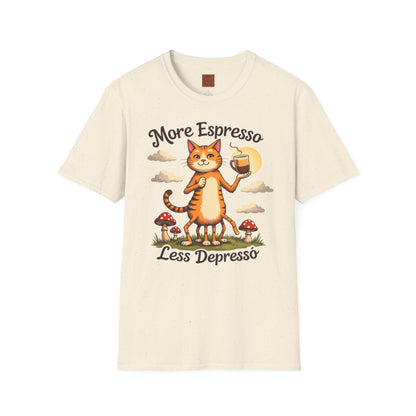 More Espresso, Less Depresso | Coffee Cat Vibes Tee