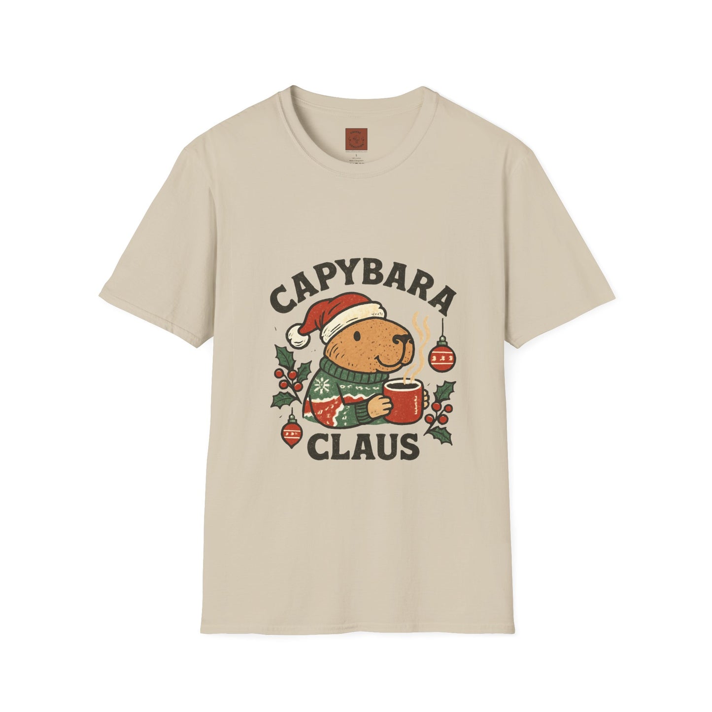 Capybara Claus | Funny Christmas Coffee Lover Unisex T-Shirt
