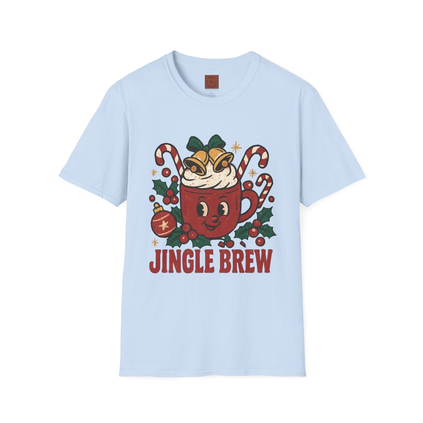 Jingle Brew | Funny Holiday Coffee Cup Christmas Unisex T-Shirt
