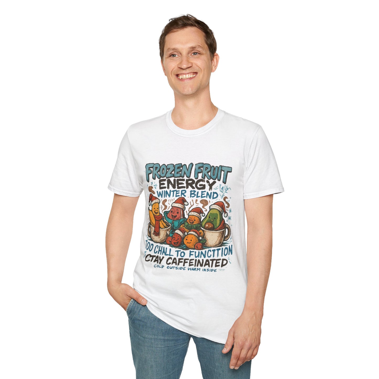 Frozen Fruit Energy | Funny Winter Coffee Lover Unisex T-Shirt