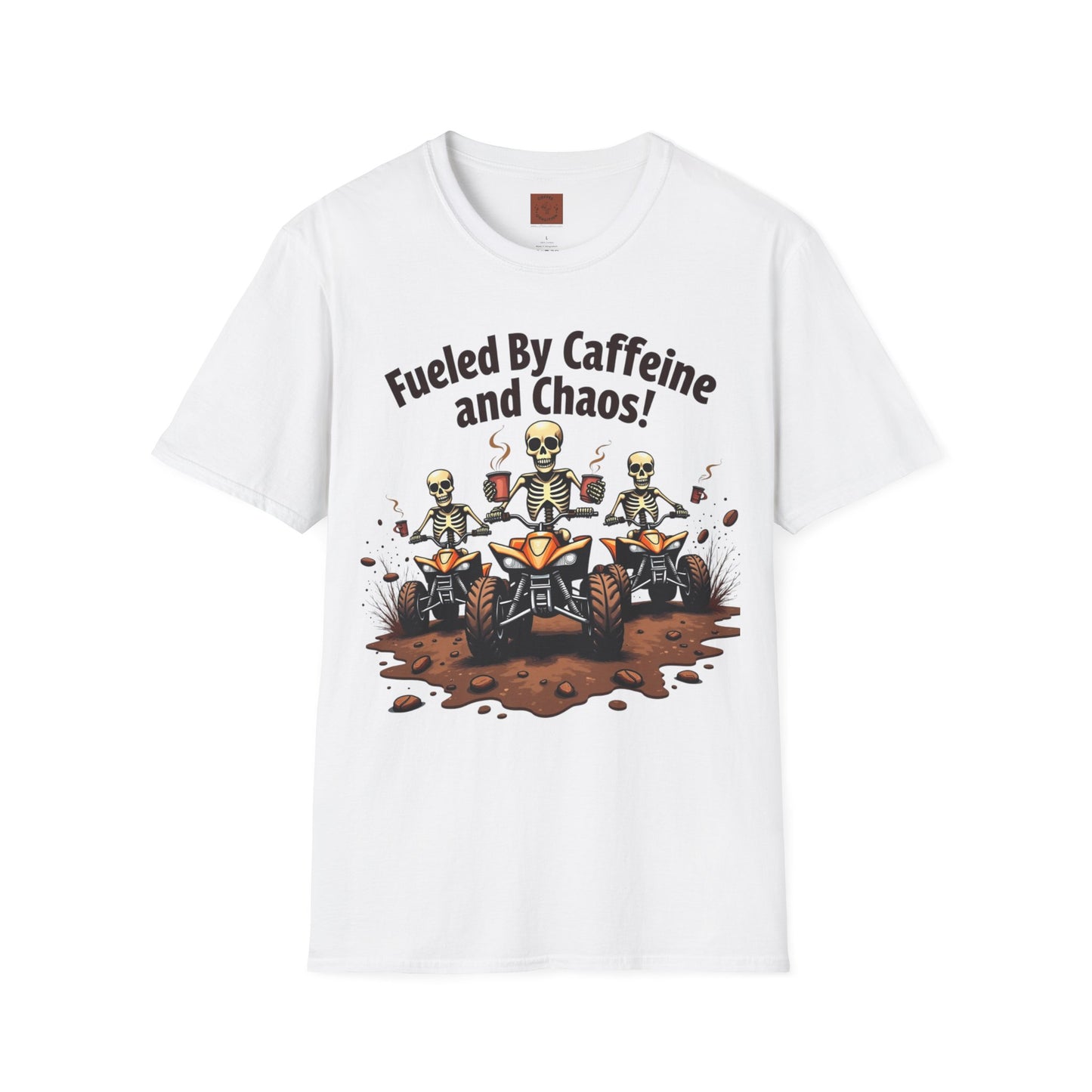 Fueled by Caffeine & Chaos | Skeleton Riders Tee