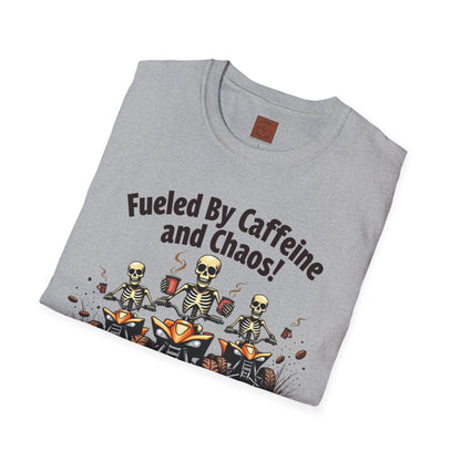Fueled by Caffeine & Chaos | Skeleton Riders Tee