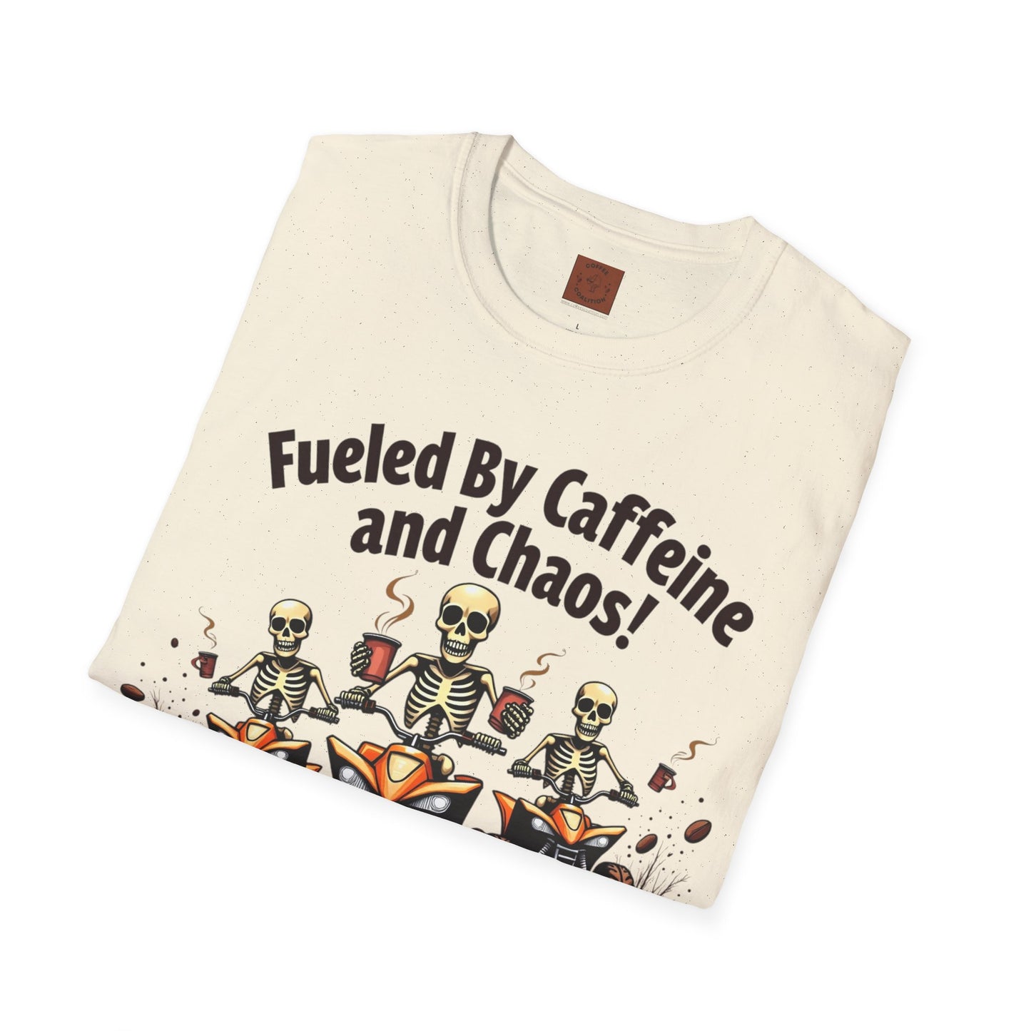 Fueled by Caffeine & Chaos | Skeleton Riders Tee