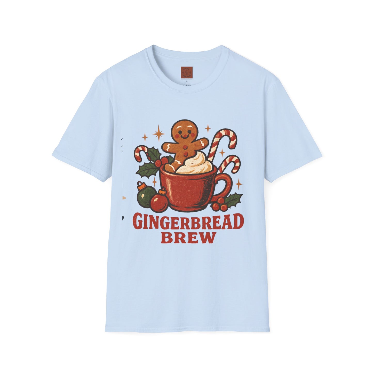 Gingerbread Brew | Cute Coffee Christmas Unisex T-Shirt