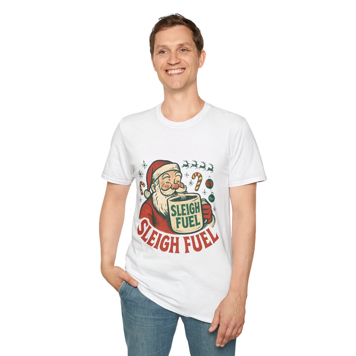 Sleigh Fuel | Funny Santa Christmas Coffee Unisex T-Shirt