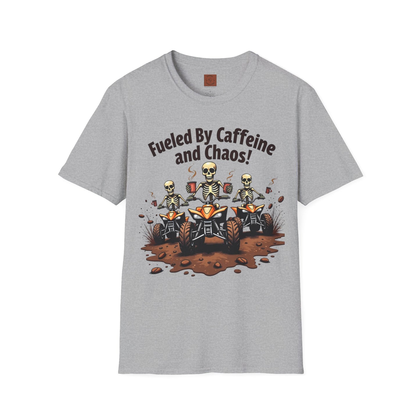 Fueled by Caffeine & Chaos | Skeleton Riders Tee