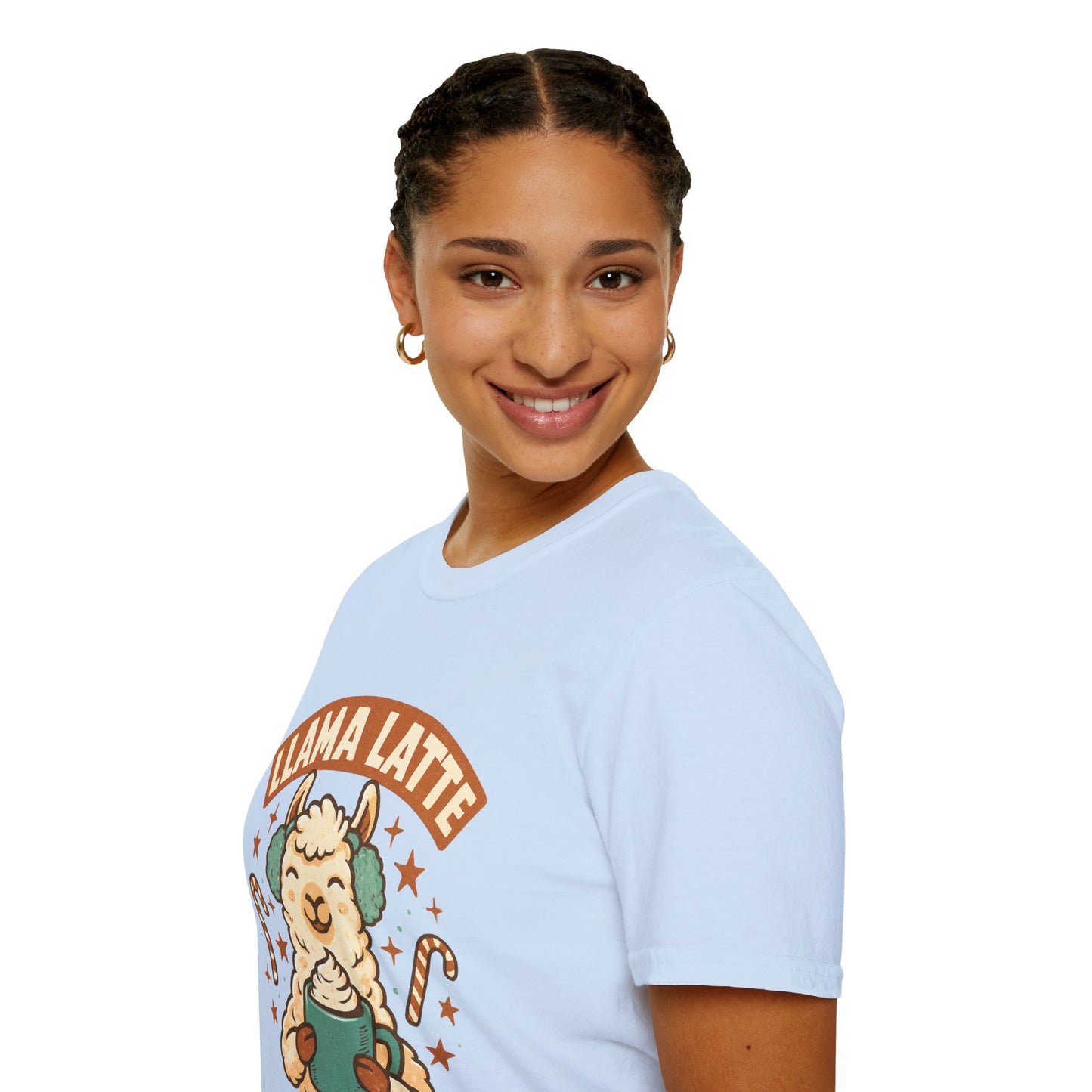 Llama Latte | Cute Christmas Coffee Lover Unisex T-Shirt