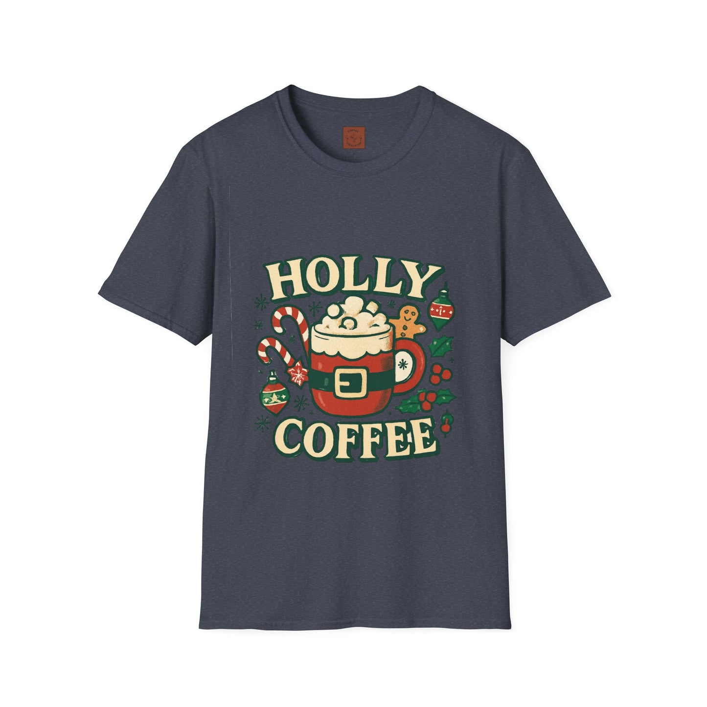 Holly Coffee | Festive Christmas Coffee Lover Unisex T-Shirt