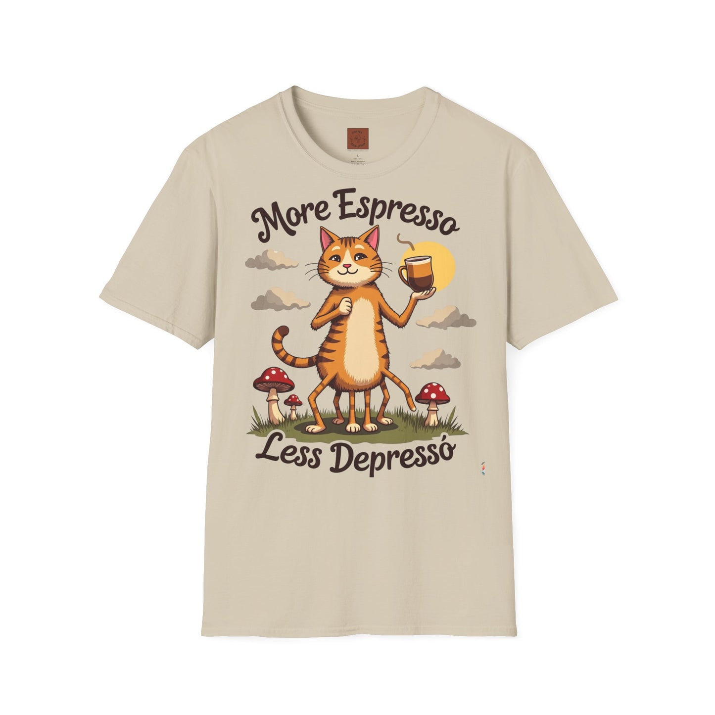 More Espresso, Less Depresso | Coffee Cat Vibes Tee