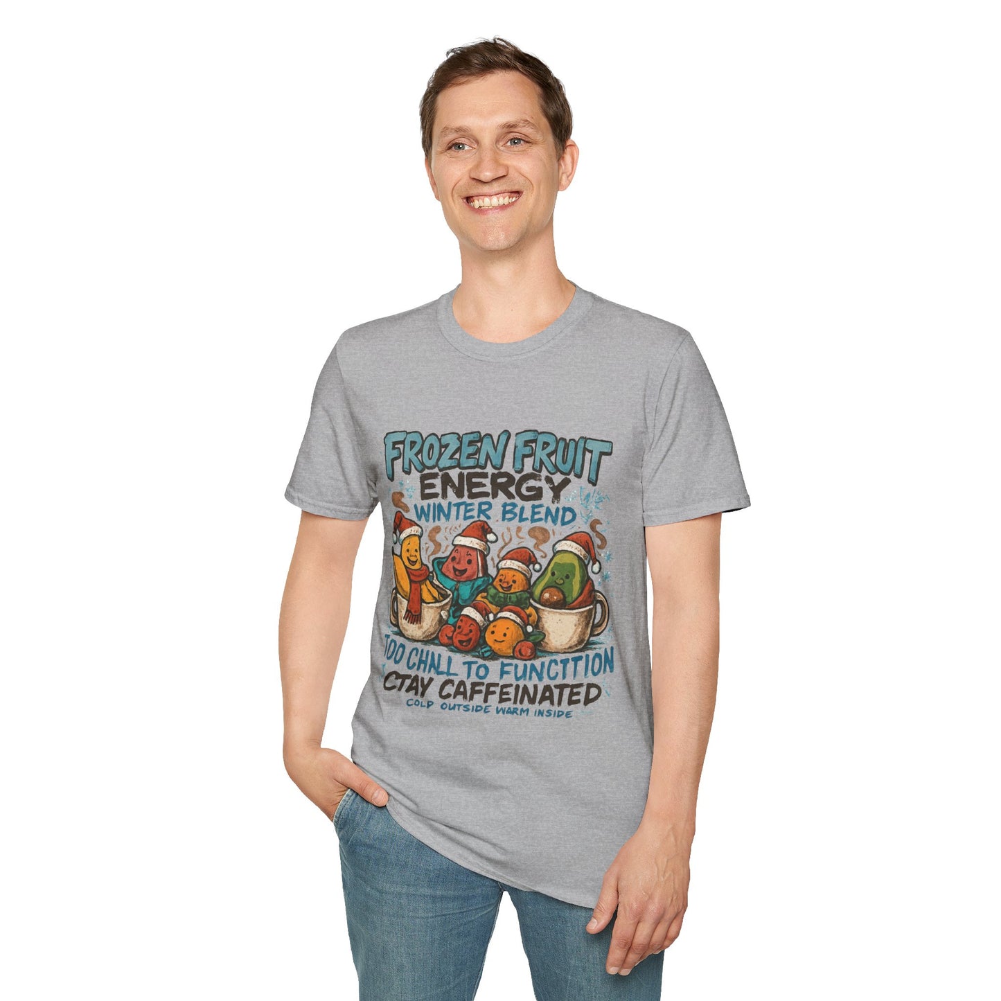 Frozen Fruit Energy | Funny Winter Coffee Lover Unisex T-Shirt