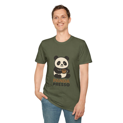 Panda Presso | Cute Coffee Lover Unisex T-Shirt