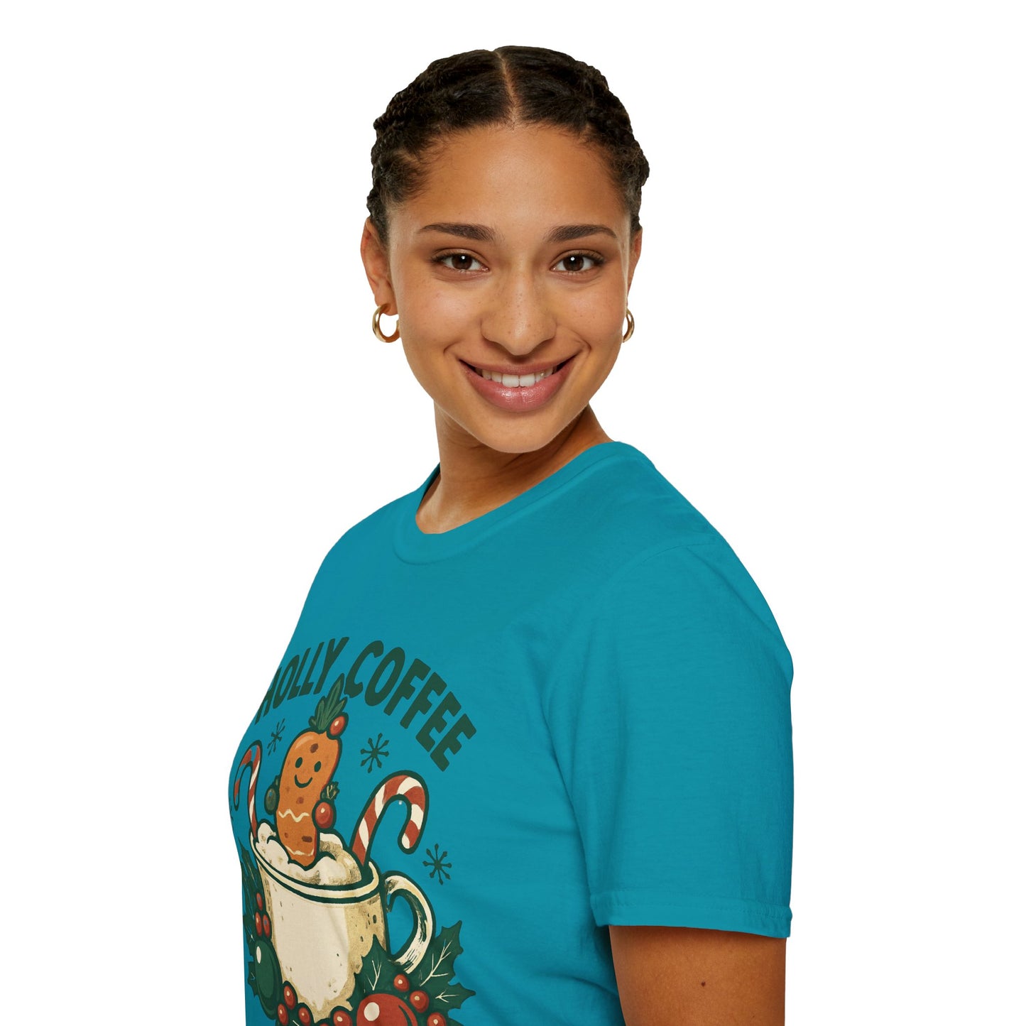 Jolly Brew | Funny Gingerbread Coffee Christmas Unisex T-Shirt