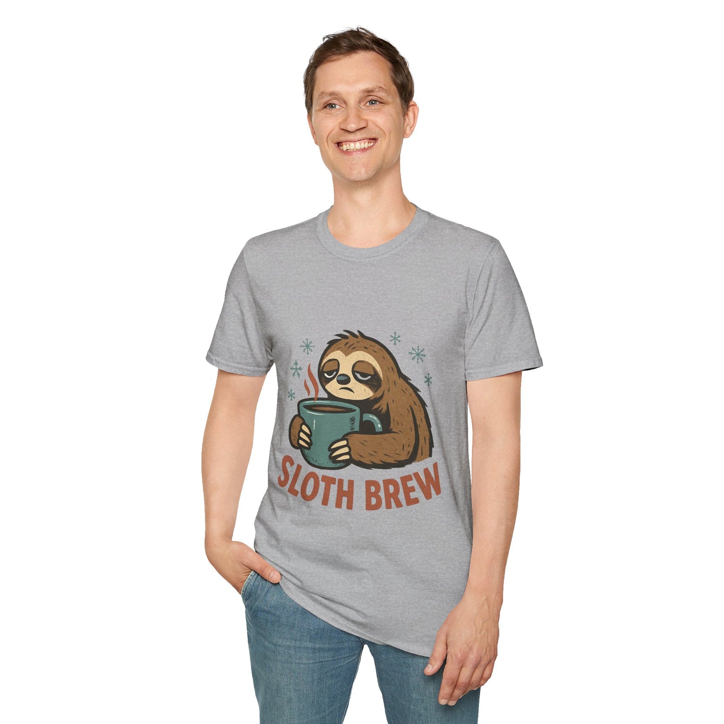 Lazy Sloth Brew | Funny Coffee Lover Christmas Unisex T-Shirt