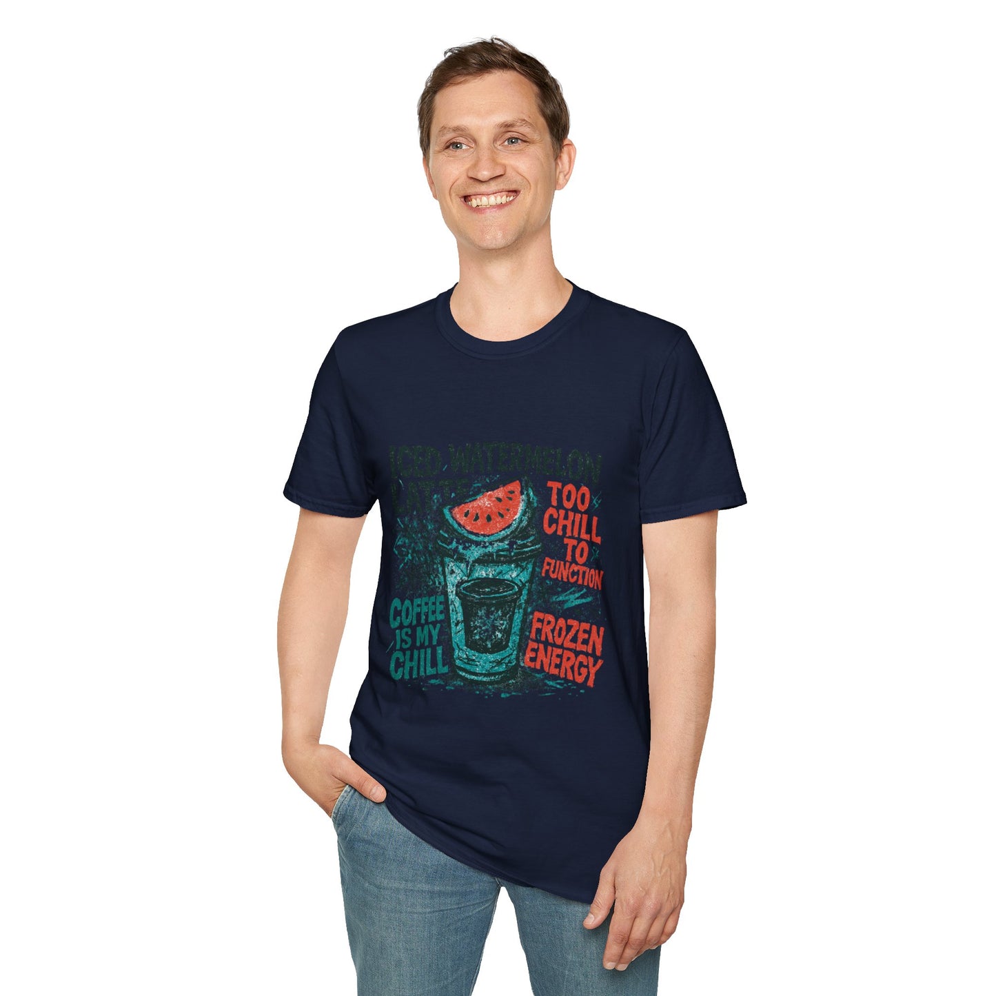 Iced Watermelon Latte | Funny Christmas Coffee Lover Unisex T-Shirt
