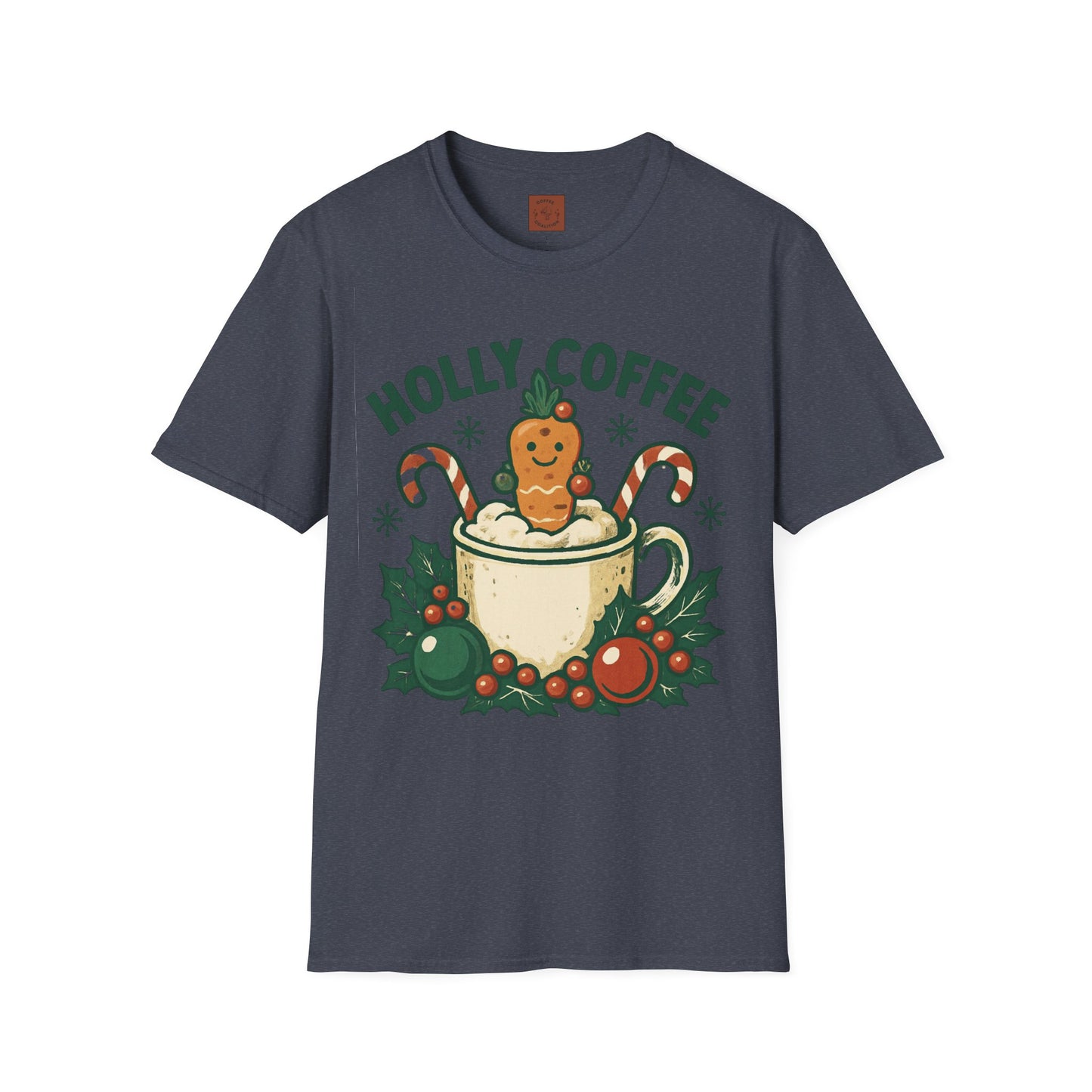Jolly Brew | Funny Gingerbread Coffee Christmas Unisex T-Shirt