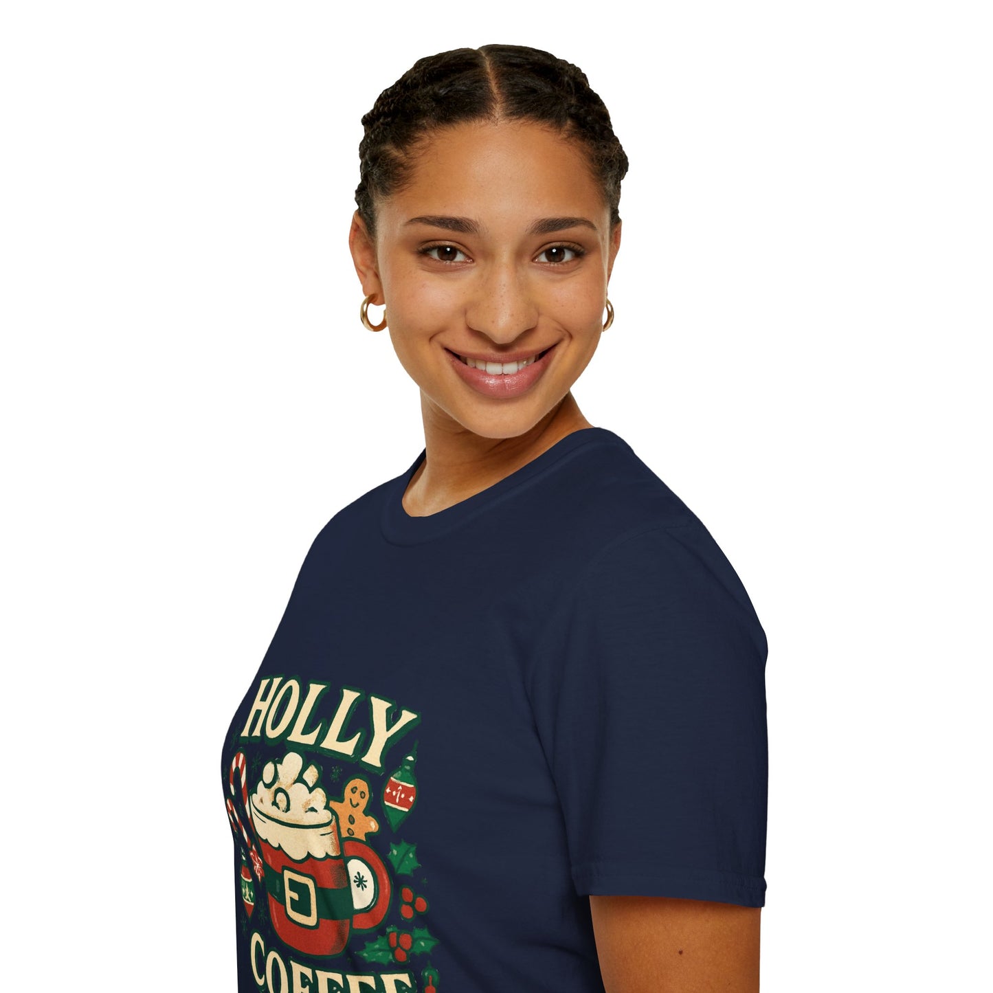 Holly Coffee | Festive Christmas Coffee Lover Unisex T-Shirt