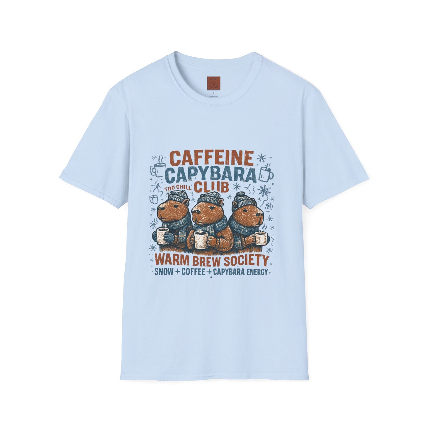 Caffeine Capybara Club | Funny Coffee Winter Unisex T-Shirt