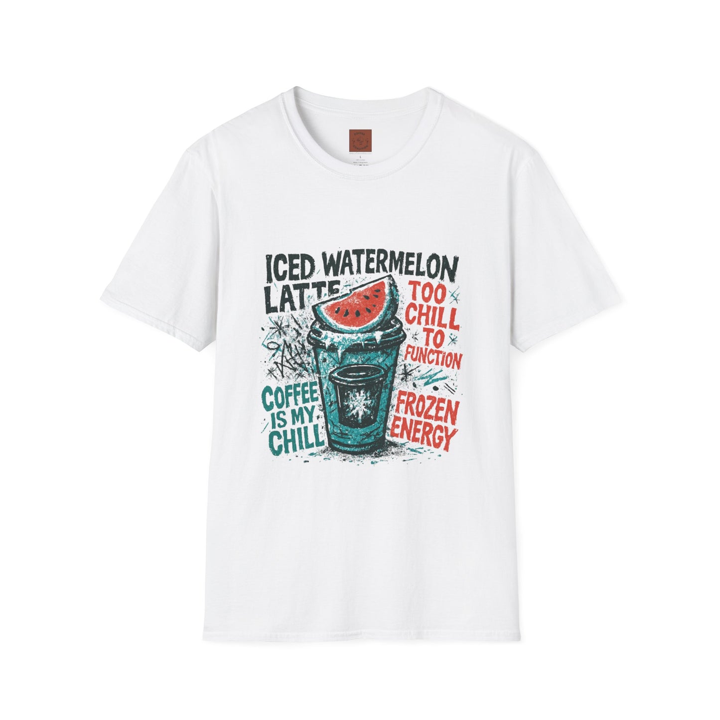 Iced Watermelon Latte | Funny Christmas Coffee Lover Unisex T-Shirt