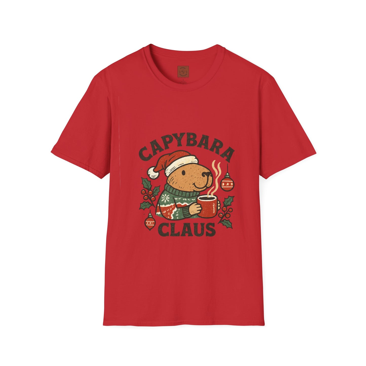 Capybara Claus | Funny Christmas Coffee Lover Unisex T-Shirt