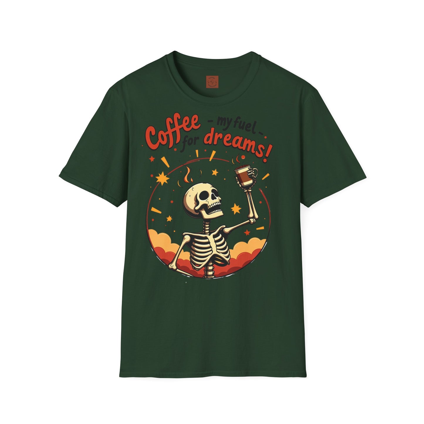 Coffee — My Fuel for Dreams | Caffeinated Ambition Skeleton Tee