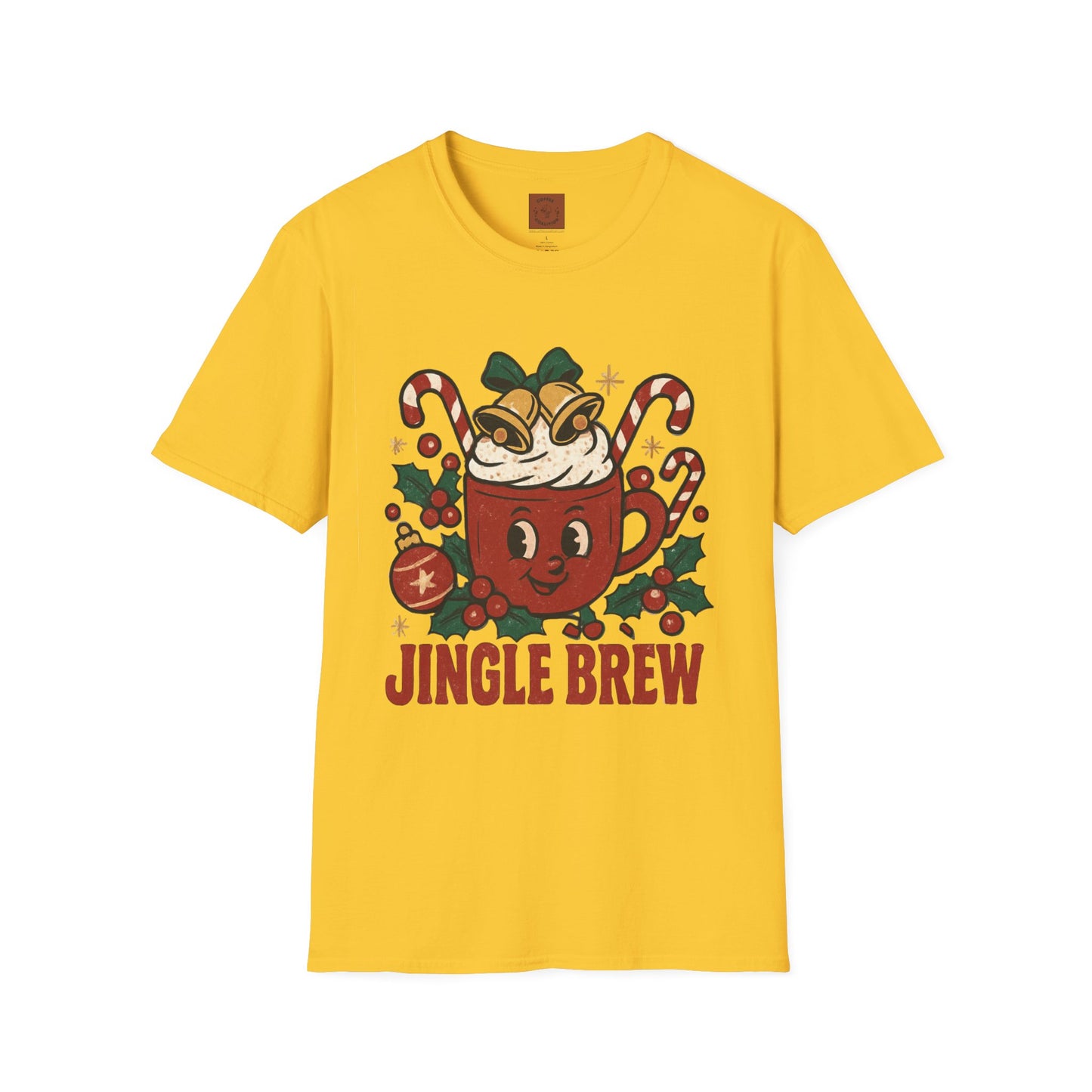 Jingle Brew | Funny Holiday Coffee Cup Christmas Unisex T-Shirt