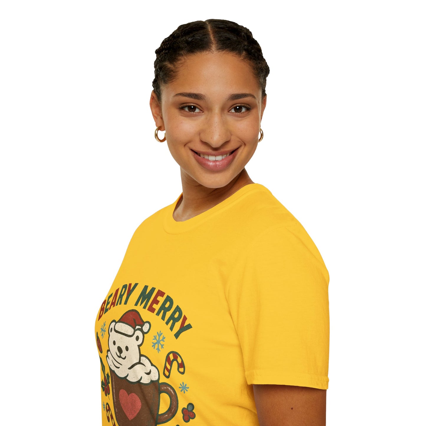 Beary Merry | Cute Christmas Coffee Lover Unisex T-Shirt