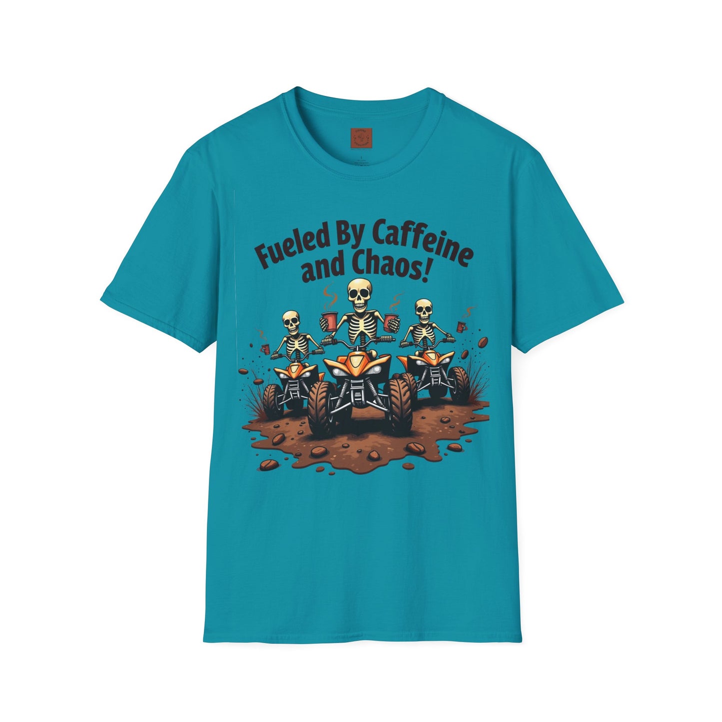Fueled by Caffeine & Chaos | Skeleton Riders Tee