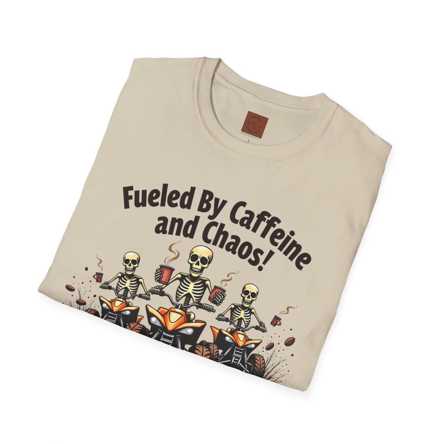 Fueled by Caffeine & Chaos | Skeleton Riders Tee
