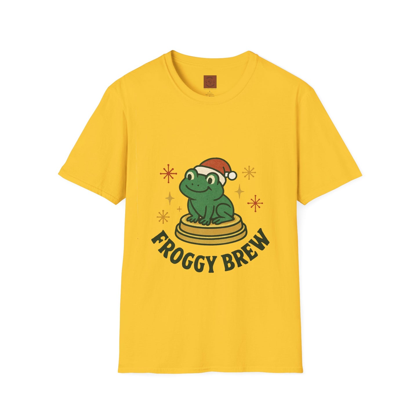 Froggy Brew | Funny Christmas Coffee Lover Unisex T-Shirt