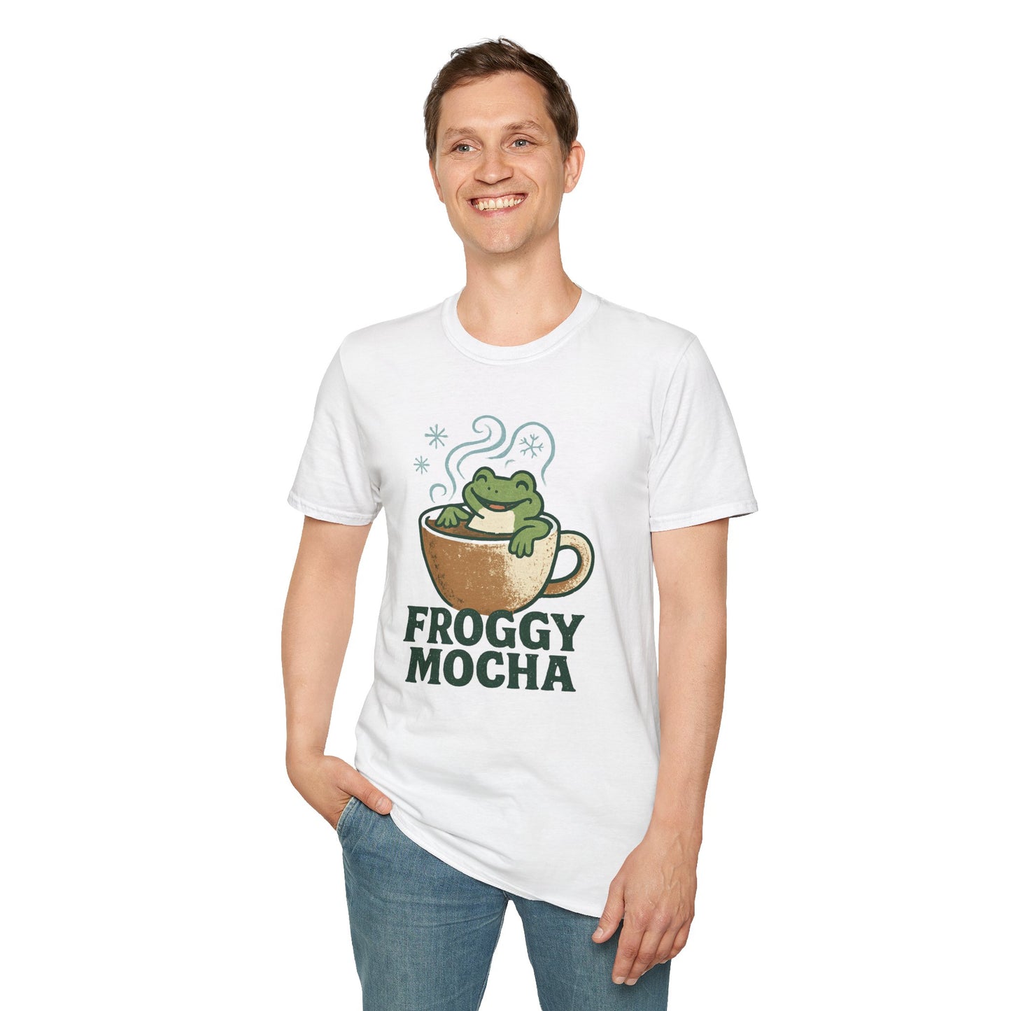 Froggy Mocha | Cute Christmas Coffee Lover Unisex T-Shirt