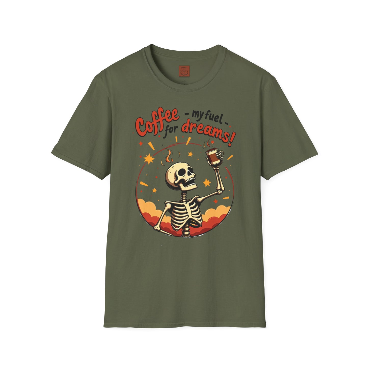 Coffee — My Fuel for Dreams | Caffeinated Ambition Skeleton Tee