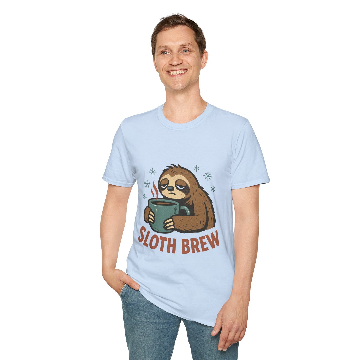Lazy Sloth Brew | Funny Coffee Lover Christmas Unisex T-Shirt