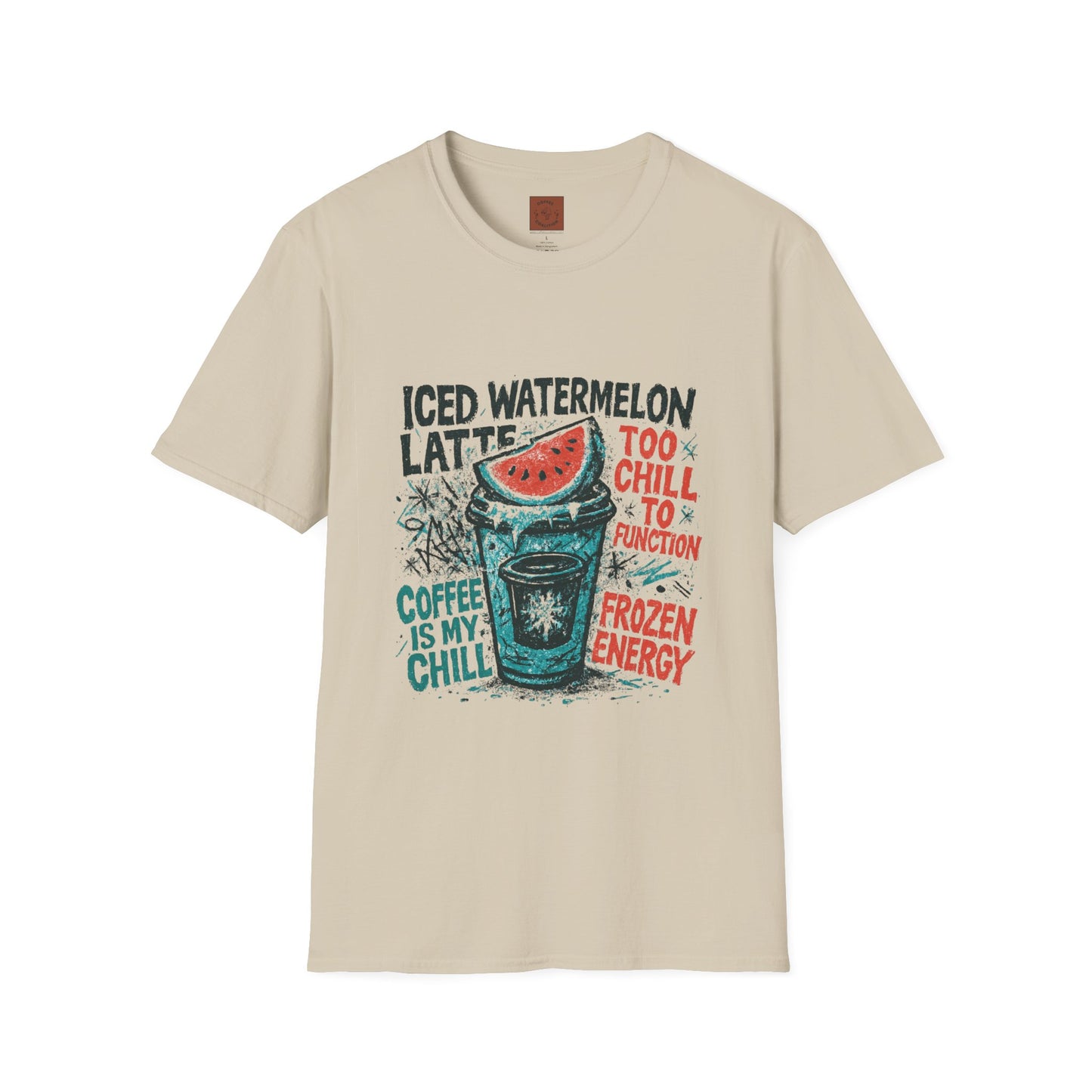 Iced Watermelon Latte | Funny Christmas Coffee Lover Unisex T-Shirt