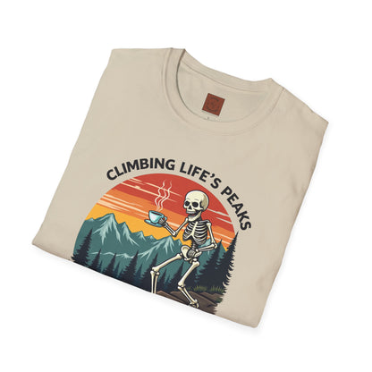 Climbing Life’s Peaks One Sip at a Time | Mountain Brew Skeleton Tee